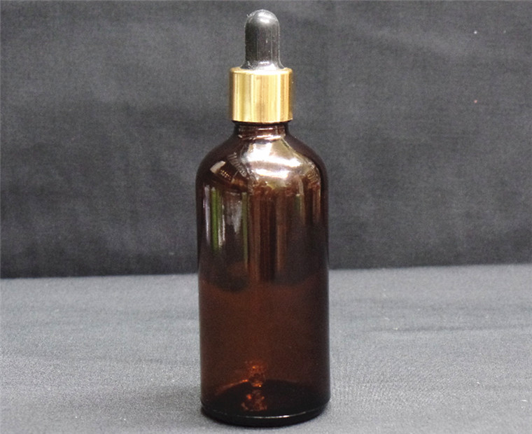 茶色精油瓶+滴管蓋 (100ml)